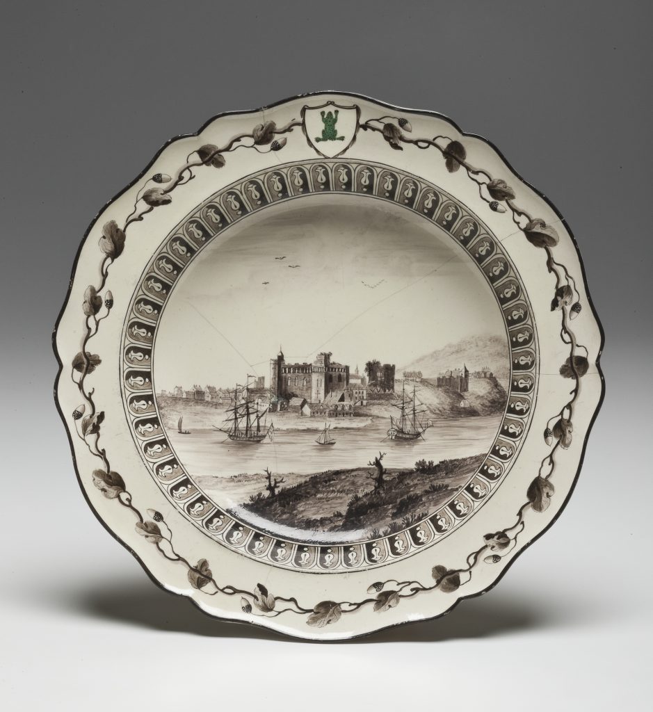 Глубокая тарелка с видом замка Суонси, Уэльс