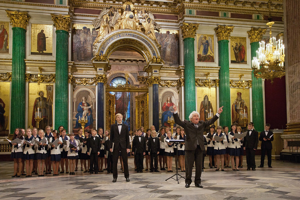 Детский хор и С. Грибков в Исаакиевском соборе